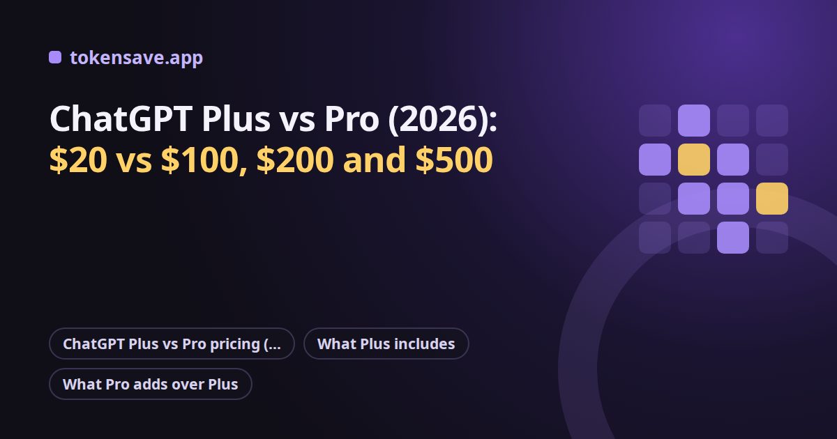 ChatGPT Plus vs Pro (2026): $20 vs $100, $200 and $500