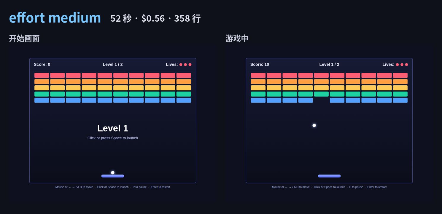 effort medium 做出的游戏的开始画面和游戏画面