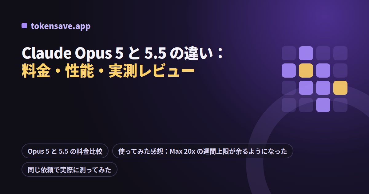 Claude Opus 5 と 5.5 の違い：料金・性能・実測レビュー